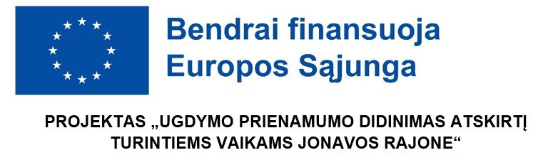 Ugdymo prieinamumo didinimas atskirtį turintiems vaikams Jonavos rajone